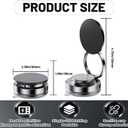 Phone Holders for Your Car, Ultra Vacuum Suction Cup Mount, 360 Adjustable Vacuum Magnetic Phone Holder, Rotatable, Foldable, Super Strong Suction for All Smooth Surface (Silver-White)