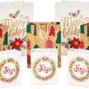 Hallmark Holiday Gift Bags (8 Bags: 3 Small 6", 3 Medium 9", 2 Large 13") Recyclable Kraft with Pink Trees, Merry Holidays Winter Flowers, Joy Wreath for Christmas, Hanukkah, Weddings