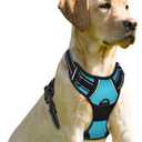 BARKBAY No Pull Dog Harness Front Clip Heavy Duty Reflective Easy Control Handle for Large Dog Walking (Blue,XS)