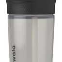 Owala Kids BPA-Free Plastic Tumbler with Spill Resistant Flexible Straw, Easy to Clean, Kids Water Bottle, Great for Travel, Dishwasher Safe, 15 Oz, Black and Gray (Skate Park)