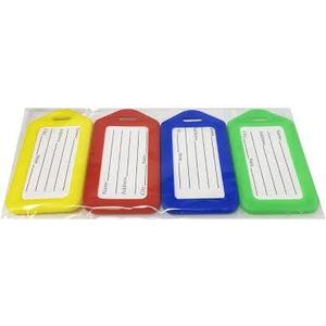 Luggage Tags Plastic Luggage Identifiers with Lanyard, Name Tags Travel Accessories, Tags Airplane Suitcase Labels Assorted Colours Pack of 4-12 HTUK®