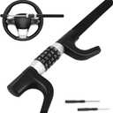 TIPHOPE Car Steering Lock Anti-Theft,Keyless Password High Security Wheel Lock Heavy Duty Adjustable Length Vehicle Locks Protective Universal Wheel Lock Compatible with Car Truck SUV