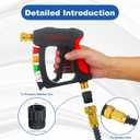 DUSICHIN Garden Hose Connector Pressure Washer Gun to Water Garden Hose Adapter, 3/4 INCHES GHT Male And Female to Power Washer Wand Handle M22 Female Fitting 3/4" GHT To M22 Joint DUS2623