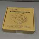 JACKYLED Alarm Clock with 4 USB Chargers Power Strip 3 Outlets 1700J Surge Protector Nightstand Dimmable Digital Clock with Dual Alarm and Snooze Function for Bedroom, Full Screen LED Display (Black)