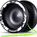 MAGICYOYO V3 Yoyo for Kids 8-12 or Above, Responsive Yoyo Professional with Dual Function, Professional Trick Yo yo for Adults with 12 Yo-yo Strings, KK Bearing, Bearing Puller, Axle, Case Bag -Black