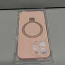 Mag-Ring Designed for iPhone 13 Pro Case, Liquid Silicone [Moisturizing Factor] Extreme Soft Slim Phone Case with Stand [Compatible with MagSafe] for iPhone 13Pro 6.1 inch Men Women, Light Pink