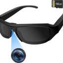 Camera Sunglasses Sports Action Smart Glasses Cam 1080P Video Camera Glasses UV Protection Polarized Lens Support Photos/Videos Recording mit 16GB Micro SD Card & Card Reader for Outdoor Activities