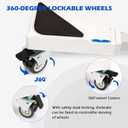 Nefish Furniture Dolly Adjustable Mini Fridge Stand Dolly Cart with 4 Lockable Wheels Washing Machine Stand Mobile Roller Universal Mobile Base Stand for Washer Dryer Refrigerator