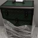 Adazzo Professional Rolling Makeup Train Case with Drawers, Makeup Case on Wheels, Nail Tech Rolling Cart Storage Organizer Trolley Make up Case for Travel Makeup/Nail Art/Hair Styling, Dark Green