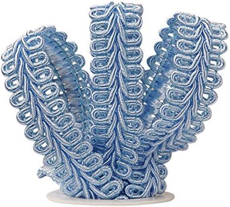 Paper Mart Light Blue Polyester Gimp Braid Trim 5/8" x 10 Yards - Wedding Occasion (5/8" x 10 Yd)