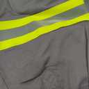 FR Shirts for Men 7oz High Visibility Fire Resistant Shirts CAT2 Welding Shirt 100% Cotton Hi Vis Flame Resistant Shirt Light Gray(X-Large)