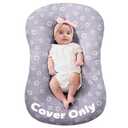 FUNUPUP Muslin Baby Lounger Cover Only Compatible with Snuggle Me Lounger, Infant Pillow Cover for Newborn, Removable Nest Slipcover for Boys and Girls, Only Cover, Purple Daisy