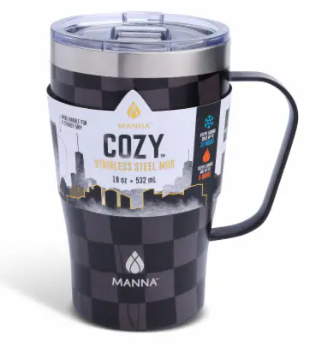 Manna™ Cozy™ Stainless Steel Mug - Black Checkers