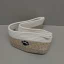 Dog Basket Gift Basket Empty, 13.6"x 10" x 6" Woven Storage Baskets for Organizing, Cotton Rope Baskets for Shelf, Dog Storage Bins with Handles, Mixed-Brown