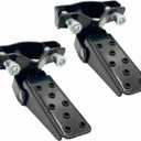 2PCS Motorcycle Foot Pegs, Universal Stylish Metal Folding Bike Foot Rest Pedals Motorcycle Frame (Black)