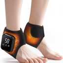 MOAJAZA Ankle Heating Pads, Cordless Ankle Massager with Heat, Foot Massager for Neuropathy, Heated Ankle Wrap with 3 Heating and Vibration Modes, Ideal Gift