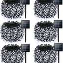 6 Pack Solar Chrismas Lights Outdoor, 285 FT Total 720 LED Solar String Lights for Outside with 8 Modes & Memory Function, Waterproof Twinkle Light for Xmas Tree Yard Party Decorations (Cool White)