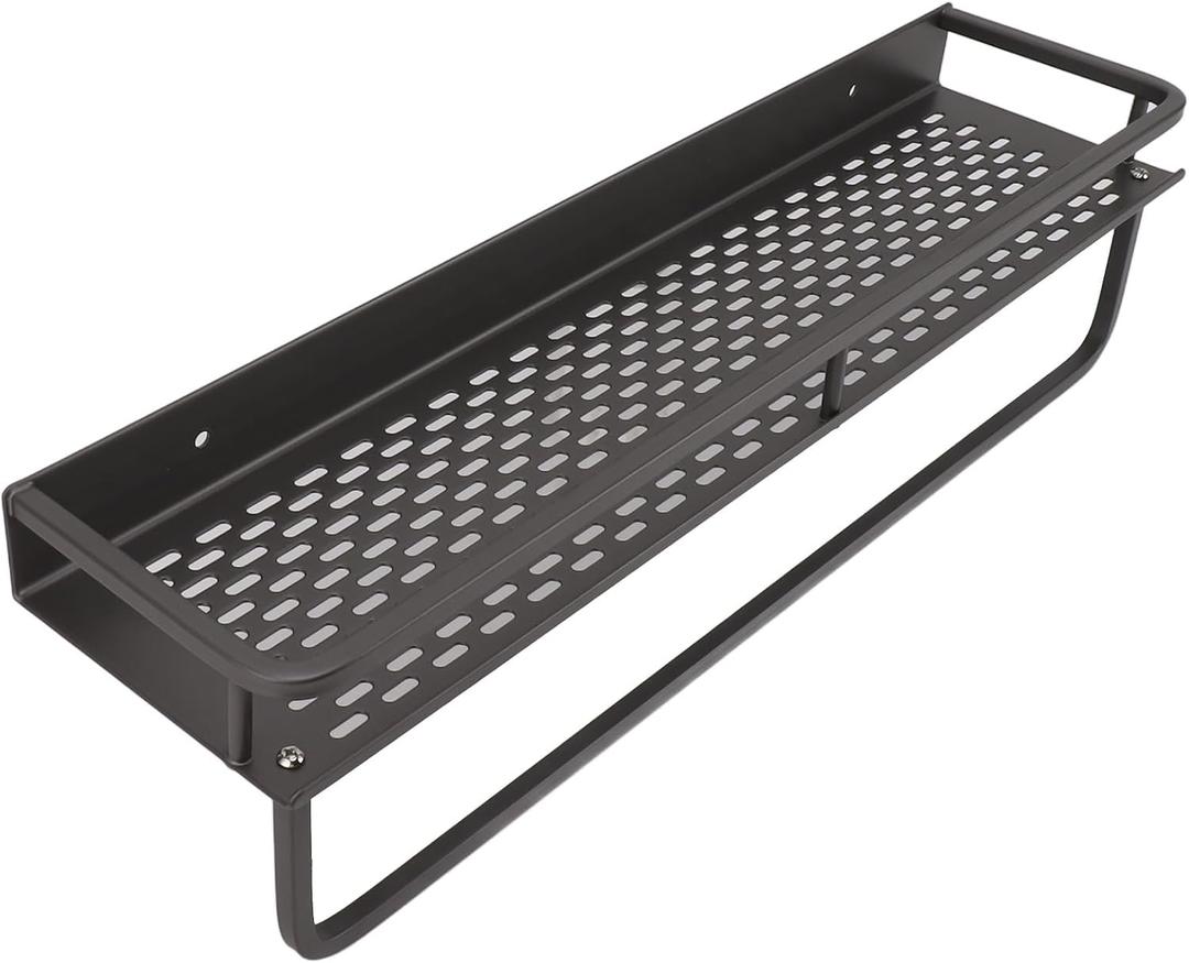 Shower Accessory, Versatile Shower Caddy, Gray Aluminum Alloy for Bathroom (30cm / 11.8in)