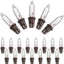 Mudder 60Count 2.5V Christmas 50/100/150/200 Count Mini Incandescent Wire String Lights Replacement Bulbs Indoor/Outdoor Christmas Lights Decor for Home Xmas Tree (Brown Base with Warm White Bulb)