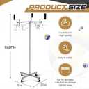 Duraaamo Volleyball Net Storage Rack for 3 Standard Nets, Movable Net Holder with Wheels, Multi-sport Equipment Organizer for Volleyball Badminton Tennis, Untangled Design Vertical Rack for School Gym, 51.97 x 20 x 20"