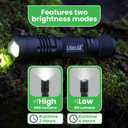 LitezAll 400 Lumen Tactical Flashlight  Small Tactical Flashlight with Zoom Focus Beam, High/Low Modes, Heavy-Duty Flash Light Tactical Design, Battery Operated