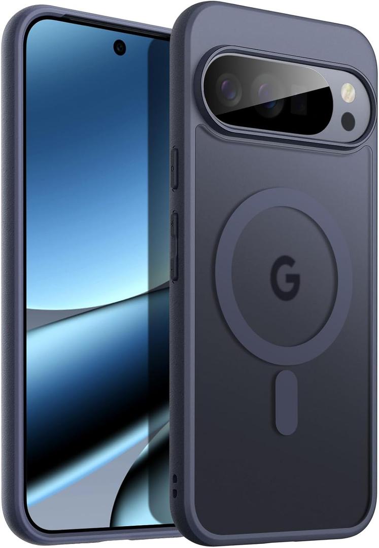 JETech Magnetic Case for Google Pixel 10 Pro XL 2025, Compatible with MagSafe and Pixelsnap Charger, Translucent Matte Back Shockproof Phone Cover (Moonstone)