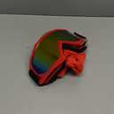 Dirt Bike Motorcycle Goggles with Balaclava Face Cover, Motocross Riding Offroad Glasses for Men Women with Face Mask (Red)