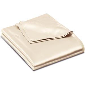 Ersmak Satin Flat Sheet Only, Single Flat Sheet King, Luxury & Ultra Soft Silky Bedding Top Sheet for King Mattress - Beige