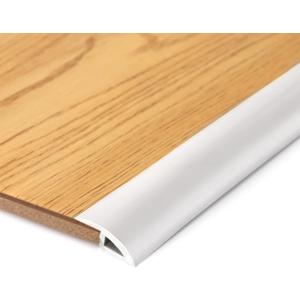 BNELL Carpet & Floor Edging Trim Strip,Self Adhesive-PVC Floor Transition Strip,Thresholds for Doorways with a Height Less Than 10 MM (6.56FT_White)