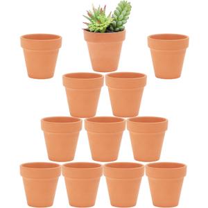 Yishang 2.5 inch Terracotta Pots with Drainage Holes,Small Mini Clay Ceramic Pottery Planter,Cactus Flower Terra Cotta Pots,Succulents Nursery Pots for Indoor/Outdoor Plants,Crafts,Wedding-12 Pack