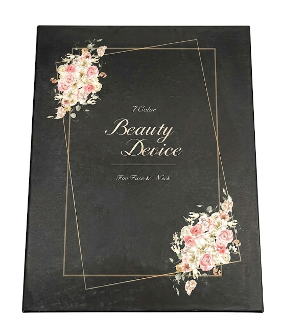 ELISHINE 7 Color Face and Neck Massager Light Therapy, Red Light Based Facial Massager for Skin Care, Firming, Smoothing (Rose Golden)