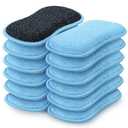 HOMEXCEL 4 Pack Multi-Purpose Scrub Sponges Kitchen, Dish Sponge, Non-Scratch Microfiber Sponge for Efficiently Cleaning Dishes, Pots, and Pans (Blue)