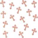 Christening Cross Table Confetti - God Bless Table Decorations - First Communion, Cross Confetti for Baby Shower Baptism Party Decorations, Rose Gold Glitter (220Pcs)