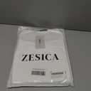 ZESICA Women's Long Sleeve Shirts 2026 Spring Fashion Square Neck Slim Fit Basic Going Out Tops Trendy Outfits (Large, White)