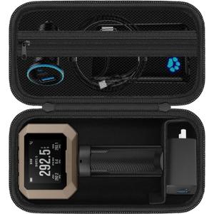 Travel Carrying Case for Garmin Xero C1 Pro Compact Chronograph for Range Shooting, Chronograph Compact Storage Bag Organizer with Mesh Pocket Fits Charging, Adapters, Tripod, Black