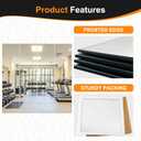 Delma Home Gym Mirrors, 12'' x 12'' Glass Mirror Tiles (16 PCS), Square Large Wall Mirror for Home Gym, Bedroom, Door,Bathroom, Frameless Mirror Sets