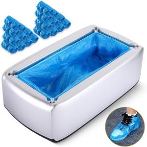 Shoe Cover Dispenser Automatic Machine with 200pcs Disposable Covers and Fits Most Shoes Size, Ideal Indoor Use for Home, Office, Hospital, Factory, Laboratory