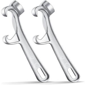 2 Pieces Bucket Opener 5 Gallon, Silver Aluminum Paint Pail Buckets Lid Opener Wrench Metal Can Lid Remover Tool for Home Industrial Use