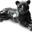 Signature Design by Ashley Drice Contemporary Panther Mosaic Glass & Paper Composite Sculpture, Black