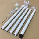 BONWIN White Flag Pole Kit for Outside House, 6FT Thickened Stainless Steel Wall Mount Flag Pole for 3x5'/ 4x6' Flag, 1" Anti-Wrap Spinning Flag Ring Clips & 2-Position Bracket Holder for Porch Yard