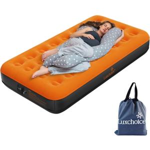 Air Mattress with Built-in USB Rechargeable Pump Camping Inflatable Mattress Portable Blow up Mattress Air Bed Guest Bed for Home Outdoors Hiking Travel (Twin)