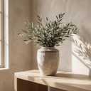 Large Ceramic Flower Vase, Rustic Farmhouse Terracotta Vase for Home Decor, Decorative Pottery Vases for Table Centerpiece, Living Room, Bookshelf, Bedroom, Kitchen, 10.4" (Large)