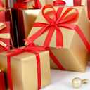 1 inch x 25 Yards Double Faced Red Polyester Satin Ribbon for Gift Wrapping,Wedding Decoration, Bows Making, Sewing, DIY Crafts