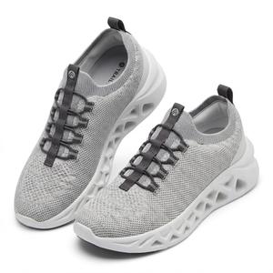 Trajectory Light Gray Knit Cushioned Slip-On Women\'s Sneakers, Size 7.5