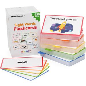 Sight Words Flash Cards Kindergarten  220 Cards  Sight Words for Toddlers 4 Years  Dolch Sight Words Flash Cards Pre-K Kinder 1st 2nd 3rd Grade  Sight Word Site Reading Kids Vocabulary Learning