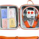Hard Case Compatible with Yoto Mini Audio Music Player and Yoto Headphone, Travel Storage Case Holder for 80 Yoto Cards (Orange)