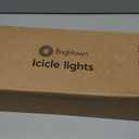 Brightown Icicle Lights for Outside with Remote, 20ft 100 LED 20 Tubes Connectable Ice Shape Hanging Christmas Lights for Tree Patio Roof Holiday Decor, Blue and White