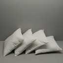 Fixwal 16x16 Inches Outdoor Pillow Inserts Set of 2, Waterproof Decorative Throw Pillows Insert, Square Pillow Forms for Patio, Furniture, Bed, Living Room, Garden (White)