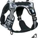 AUROTH Tactical Dog Harness for Small Medium Large Dogs No Pull Adjustable Pet Harness Reflective K9 Working Training Easy Control Pet Vest Military Service Dog Harnesses (S, Black Ink) (S(Neck:14-21",Chest:20-31"),18-35 lbs)