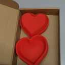 12 Pcs Heart Cake Pan Silicone Heart Cake Molds Baking Pan Nonstick Molds for Anniversary Birthday Snack Cupcake Baking (4 Inch)